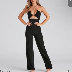 Windsor Sleek And Sultry Halter Jumpsuit